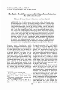 Oncorhynchus Mykiss) (Salmoniformes: Salmonidae) Diet in Hawaiian Streams1