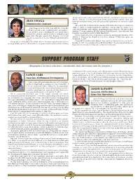 SUPPORT PROGRAM Staff (Biographies for Those Who Have Considerable Daily Interaction with the Program.)
