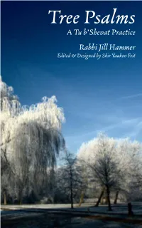 Tree Psalms a Tu B’Shevat Practice Rabbi Jill Hammer Edited & Designed by Shir Yaakov Feit for Leonard and Erna Hammer, the Trees from Which I Branched