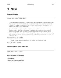 09 New Romanticisms, Complexities, Simplicities Student Copy