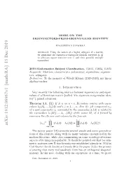 Arxiv:1912.06967V1 [Math.RA] 15 Dec 2019 Values Faui Eigenvector Unit a of Ler Teacher