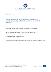 Fenofibrate, Bezafibrate, Ciprofibrate and Gemfibrozil Procedure Number