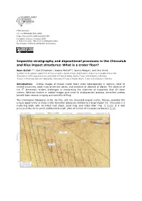 Impactite Stratigraphy and Depositional Processes in the Chicxulub and Ries Impact Structures: What Is a Crater Floor?