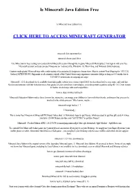 Is Minecraft Java Edition Free