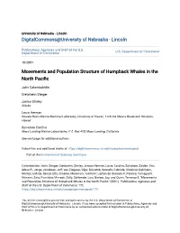 Movements and Population Structure of Humpback Whales in the North Pacific