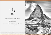 Q4 and Full Year 2020 Report