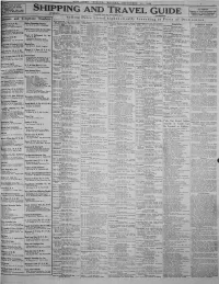 Sailing Dates Lifted Alphabetically According to Ports of Destination