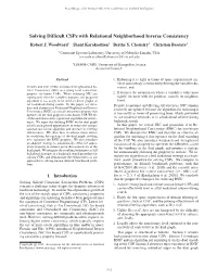 Solving Difficult Csps with Relational Neighborhood Inverse Consistency