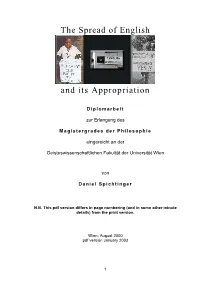 The Spread of English and Its Appropriation from a Global, a European and an Austrian Perspective