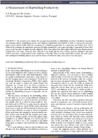 A Measurement of Shipbuilding Productivity