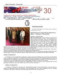 February 2014 CONSULATE of MALTA IN
