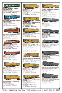 Find a Hobby Shop Near You! Visit Walthers.Com Or Call 1-800-487-2467 21A-Onlineseparate.Ps 3/15/11 5:07 PM Page 21A