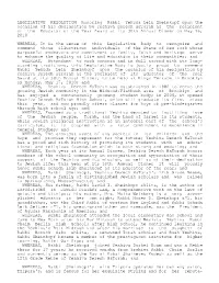 LEGISLATIVE RESOLUTION Honoring Rabbi Yehuda Leib Sheinkopf