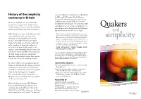 Quakers Simplicity
