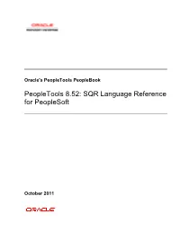 SQR Language Reference for Peoplesoft
