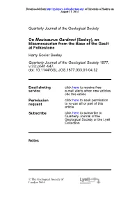 An Mauisaurus Gardneri On