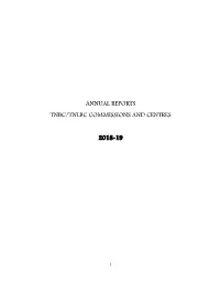 Annual Reports Tnbc/Tnlbc Commissions and Centres