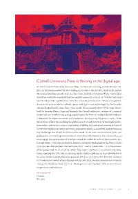 Cornell University Press Is Thriving in the Digital Age