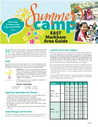 EAST Markham Area Guide
