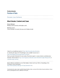 Short Books: Context and Case