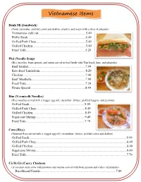 Vietnamese Items