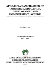 Vision Document 2016 – 2025