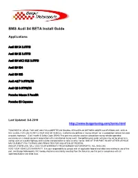 BMS Audi S4 BETA Install Guide
