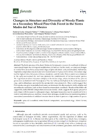 Changes in Structure and Diversity of Woody Plants in a Secondary Mixed Pine-Oak Forest in the Sierra Madre Del Sur of Mexico