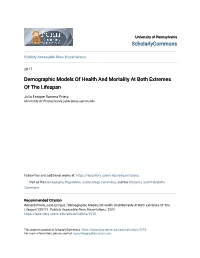 Demographic Models of Health and Mortality at Both Extremes of the Lifespan