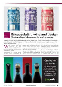 Encapsulating Wine and Design Capsules the Importance of Capsules for Shelf Presence