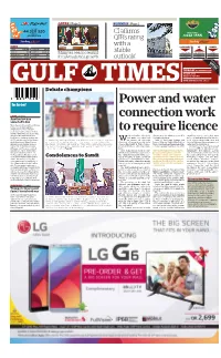 Power and Water Connection Work to Require Licence