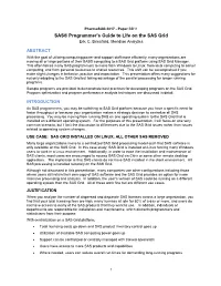 SAS Programmer's Guide to Life on the SAS Grid
