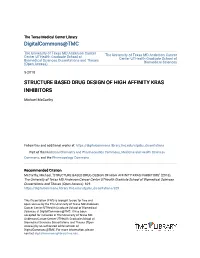 Structure Based Drug Design of High Affinity Kras Inhibitors