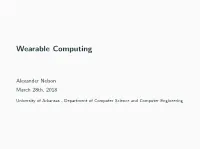 Wearable Computing