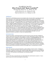 When Powerful SAS Meets Powershell