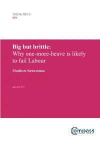 Why One-More-Heave Is Likely to Fail Labour