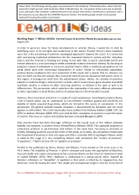 Working Paper 7: Hilmar Schäfer, Current Issues in Practice Theory (Hschaefer@Europa-Uni.De) August 2014