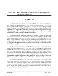 Chapter 3A. Environmental Setting, Impacts, and Mitigation Measures - Hydrology
