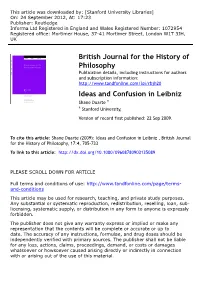 Ideas and Confusion in Leibniz 1