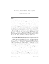 Move Similarity Analysis in Chess Programs