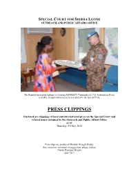 SCSL Press Clippings