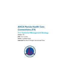 Technical Management Strategy Version: 300 Date: June 10, 2021 Author: the SEAS Vendor Submitted To: AHCA FX Program Administration Team