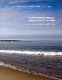2008 Ocean Science Summit Report: Climate Change and Health