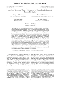 An Item Response Theory Integration of Normal and Abnormal Personality Scales