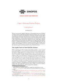 China's Xinjiang Work in Turkey