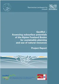 Geomol – Assessing Subsurface Potentials of the Alpine Foreland Basins for Sustainable Planning and Use of Natural Resources Project Report