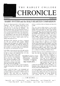 HARRY POTTER and the HALF-HEARTED COMPARISON