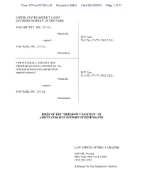 Sideshow Coalition” As Amicus Curiae in Support of Defendants