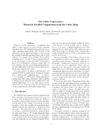 The Utility Coprocessor: Massively Parallel Computation from the Coffee Shop