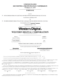 WESTERN DIGITAL CORPORATION (Exact Name of Registrant As Specified in Its Charter)